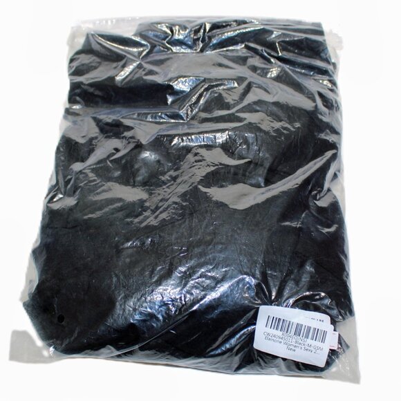 Women's Sexy 2 Piece Outfit See Through Clubwear Mesh Tie Front Slit Leg Black M - Picture 6 of 6